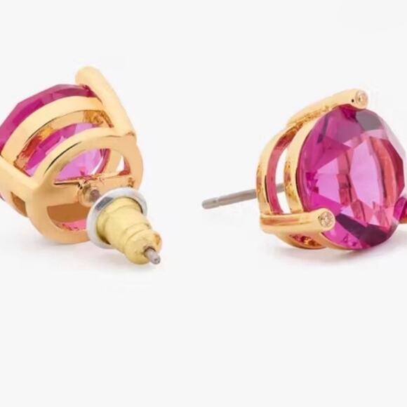 Kate Spade NWT Rise And Shine Fuchsia Studs - Picture 3 of 4